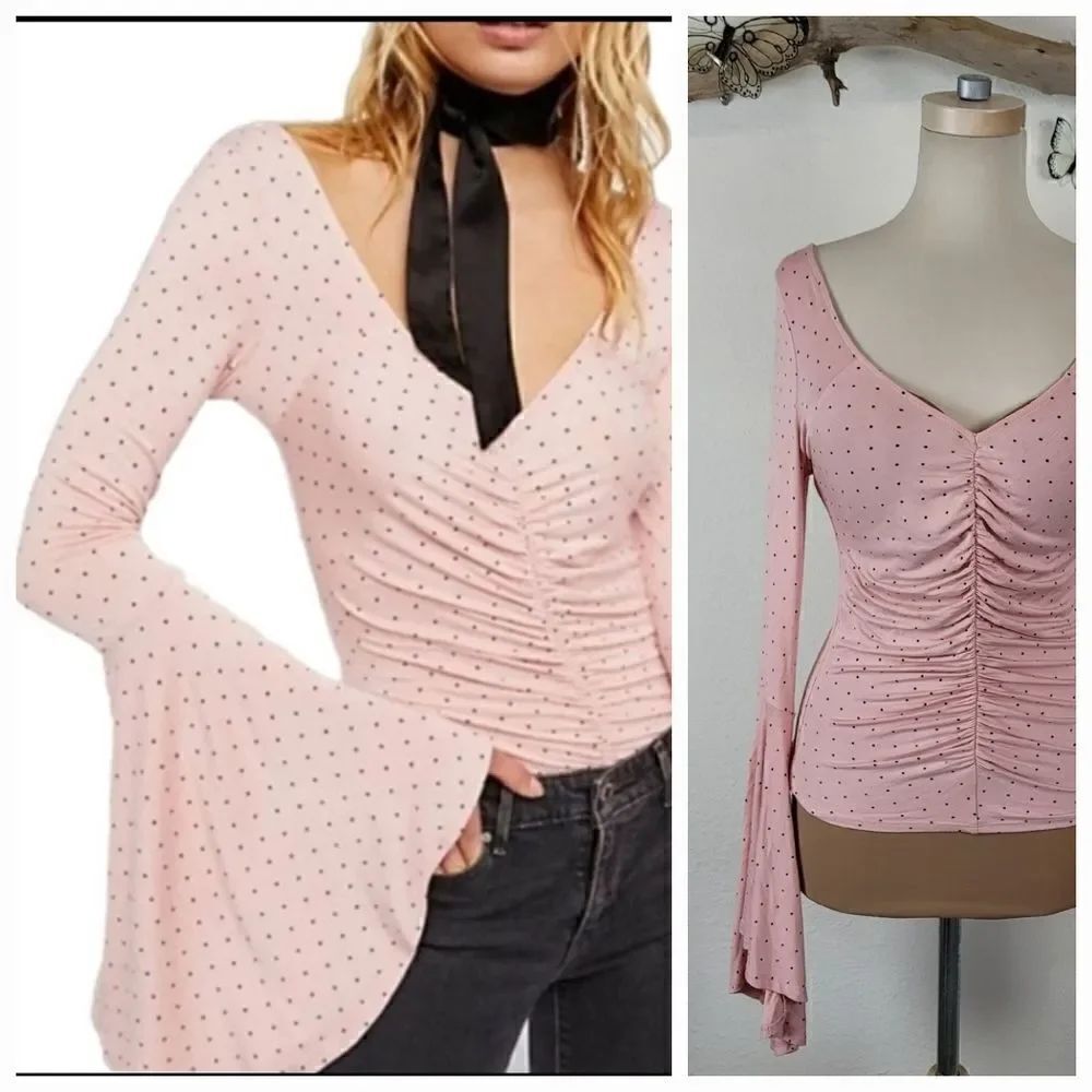 Free people what a babe pink top